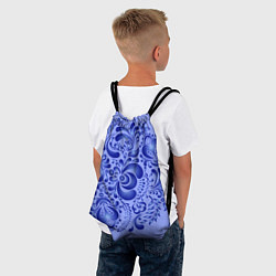 Рюкзак-мешок Узоры гжель на сиреневом фоне, цвет: 3D-принт — фото 2