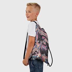 Рюкзак-мешок Мраморный узор разноцветный, цвет: 3D-принт — фото 2
