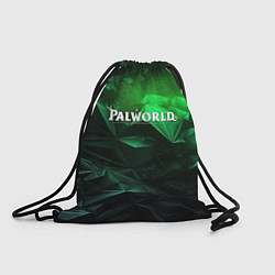 Рюкзак-мешок Palworld logo green abstract, цвет: 3D-принт