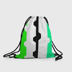 Рюкзак-мешок Техно линии зелёный, цвет: 3D-принт