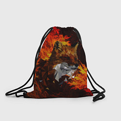 Рюкзак-мешок Fire fox flame, цвет: 3D-принт