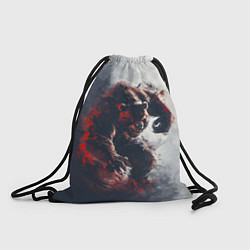 Рюкзак-мешок Angry bear, цвет: 3D-принт