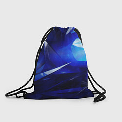 Рюкзак-мешок Black and blue abstract background sport style, цвет: 3D-принт