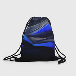 Рюкзак-мешок Black and blue abstract background sport style, цвет: 3D-принт