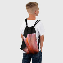 Рюкзак-мешок Тюльпан на чёрном - woman, цвет: 3D-принт — фото 2