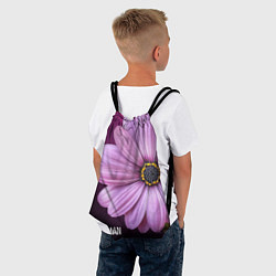 Рюкзак-мешок Фиолетовый цветок - WOMAN, цвет: 3D-принт — фото 2