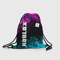 Рюкзак-мешок Роблокс - неоновые брызги, цвет: 3D-принт