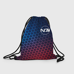 Рюкзак-мешок Mass Effect неоновые соты, цвет: 3D-принт