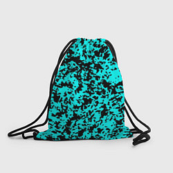 Мешок для обуви Пятнистый яркий чёрно-голубой