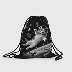 Рюкзак-мешок Офигевший котейка в безвоздушном пространстве, цвет: 3D-принт