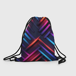 Рюкзак-мешок Неоновый узор пластины, цвет: 3D-принт