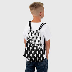 Рюкзак-мешок Billie Eilish pattern black, цвет: 3D-принт — фото 2