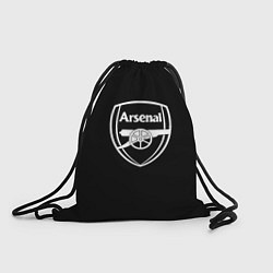 Рюкзак-мешок Arsenal fc белое лого, цвет: 3D-принт