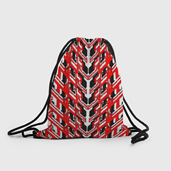 Рюкзак-мешок Красная техно броня, цвет: 3D-принт