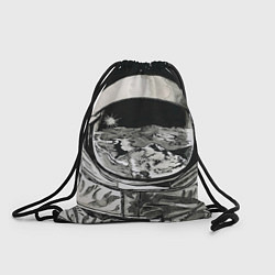 Рюкзак-мешок Космонавт в черно-белом мире, цвет: 3D-принт