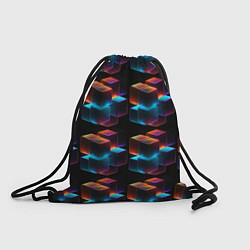 Рюкзак-мешок Разноцветные неоновые кубы, цвет: 3D-принт