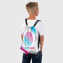 Рюкзак-мешок AC Milan neon gradient style, цвет: 3D-принт — фото 2