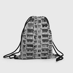 Рюкзак-мешок Панелька в черно-белых тонах, цвет: 3D-принт