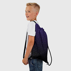 Рюкзак-мешок Градиент ночной фиолетово-чёрный, цвет: 3D-принт — фото 2