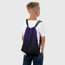 Рюкзак-мешок Градиент ночной фиолетово-чёрный, цвет: 3D-принт — фото 2