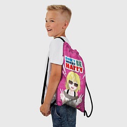 Рюкзак-мешок Позитивная девочка в стиле манга, цвет: 3D-принт — фото 2