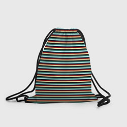 Рюкзак-мешок Насыщенные полосы бирюзово-красный, цвет: 3D-принт