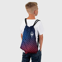 Рюкзак-мешок Skyrim неоновые соты, цвет: 3D-принт — фото 2