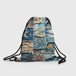 Рюкзак-мешок Пэчворк из Турции, цвет: 3D-принт