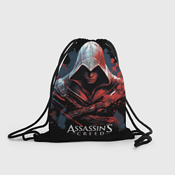 Рюкзак-мешок Assassins creed красная краска, цвет: 3D-принт