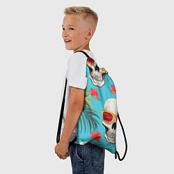 Рюкзак-мешок Черепа в отпуске, цвет: 3D-принт — фото 2