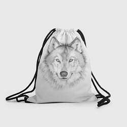 Рюкзак-мешок Нарисованный волк зубами щёлк, цвет: 3D-принт