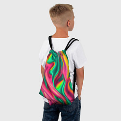 Рюкзак-мешок Неоновый голографик, цвет: 3D-принт — фото 2