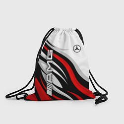 Рюкзак-мешок Mercedes benz AMG - белый с красным, цвет: 3D-принт
