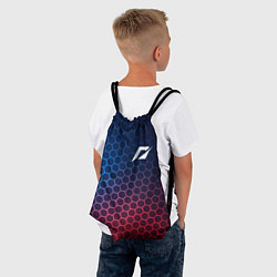 Рюкзак-мешок Need for Speed неоновые соты, цвет: 3D-принт — фото 2