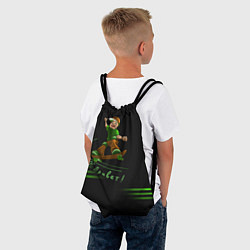 Рюкзак-мешок О Привет скейтбордист, цвет: 3D-принт — фото 2