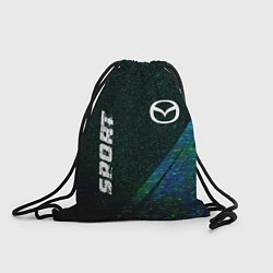 Рюкзак-мешок Mazda sport glitch blue, цвет: 3D-принт