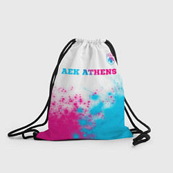 Рюкзак-мешок AEK Athens neon gradient style посередине, цвет: 3D-принт
