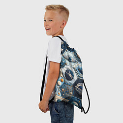 Рюкзак-мешок Пэчворк с авиацией, цвет: 3D-принт — фото 2