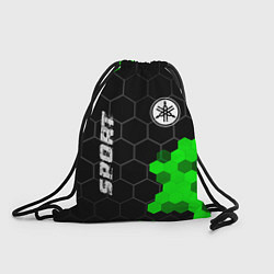 Рюкзак-мешок Yamaha green sport hexagon, цвет: 3D-принт