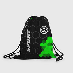 Рюкзак-мешок Volkswagen green sport hexagon, цвет: 3D-принт