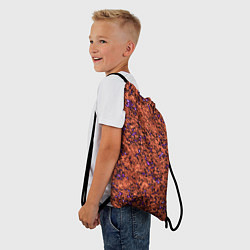Рюкзак-мешок Яркий красно-коричневый со фиолетовым свечением, цвет: 3D-принт — фото 2
