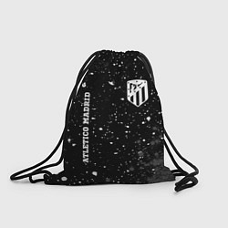 Рюкзак-мешок Atletico Madrid sport на темном фоне вертикально, цвет: 3D-принт