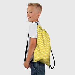 Рюкзак-мешок Жёлтый имитация сетки паттерн, цвет: 3D-принт — фото 2