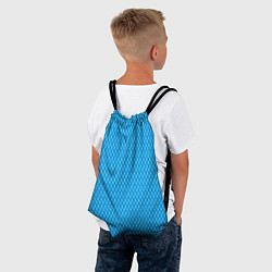 Рюкзак-мешок Паттерн яркий сине-голубой, цвет: 3D-принт — фото 2