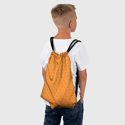 Рюкзак-мешок Жёлтый паттерн маленькие треугольники, цвет: 3D-принт — фото 2