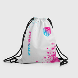 Рюкзак-мешок Atletico Madrid neon gradient style вертикально, цвет: 3D-принт