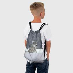 Рюкзак-мешок Одинокий волк ауфф, цвет: 3D-принт — фото 2