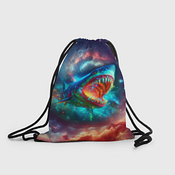 Рюкзак-мешок Пасть космической акулы - нейросеть, цвет: 3D-принт