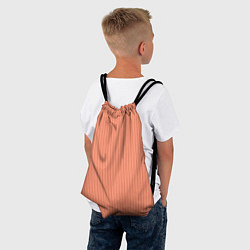 Рюкзак-мешок Тёмный персиковый в полоску, цвет: 3D-принт — фото 2