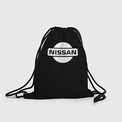 Рюкзак-мешок Nissan logo white, цвет: 3D-принт